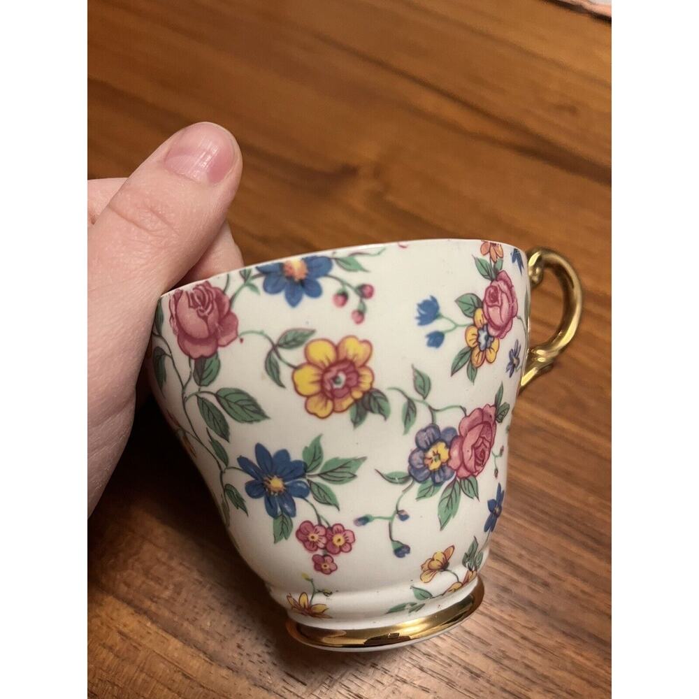 REGENCY Cup & Saucer Chintz Pattern England Fine Bone China - Picture 3 of 6